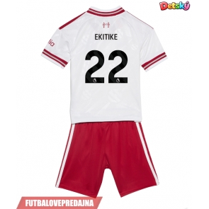 Lacne Dětský Futbalové dres Liverpool Hugo Ekitike #22 2026-27 Krátky Rukáv - Preč (+ trenírky)